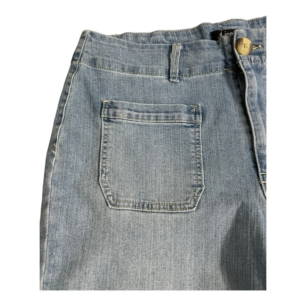 D. jeans high waisted wide leg jean size 12